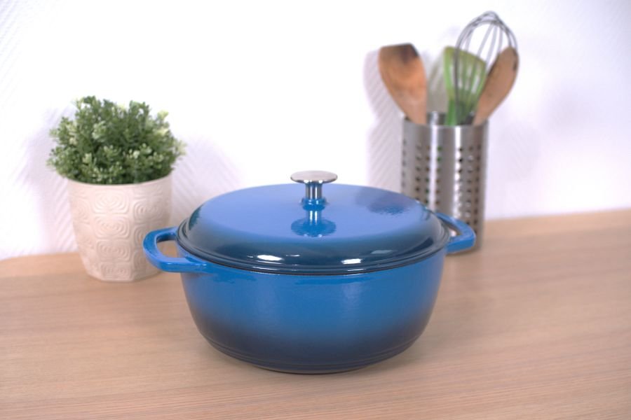 Amazon Basics Ronde Faitout en fonte &eacute;maill&eacute;e